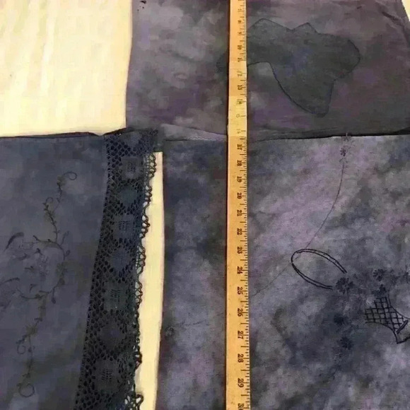 hand died lot of vtg linens perfect for crafting d - Picture 10 of 14